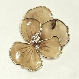 [Stunning Real Orchid] Gold Plated/ Encased Laquer Dipped Pendant Only